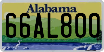 AL license plate 66AL800