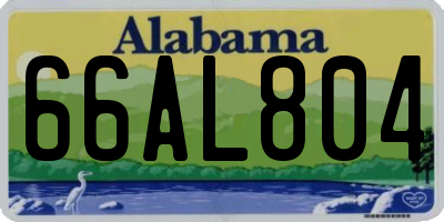 AL license plate 66AL804