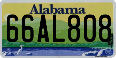 AL license plate 66AL808