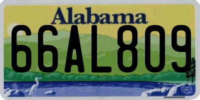 AL license plate 66AL809