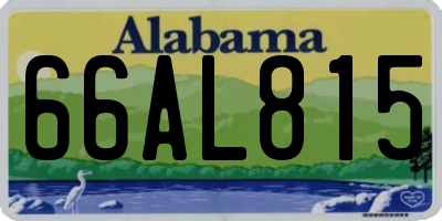 AL license plate 66AL815