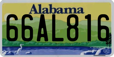 AL license plate 66AL816