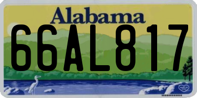 AL license plate 66AL817