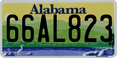 AL license plate 66AL823