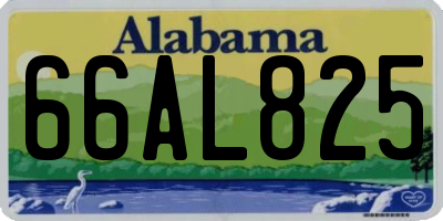 AL license plate 66AL825