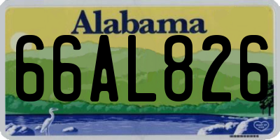 AL license plate 66AL826