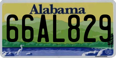 AL license plate 66AL829