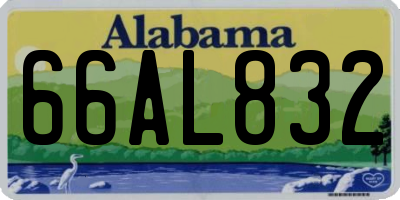 AL license plate 66AL832