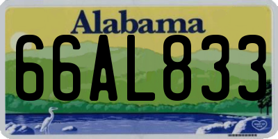 AL license plate 66AL833