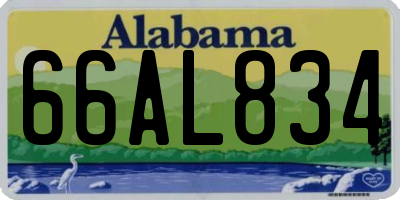 AL license plate 66AL834