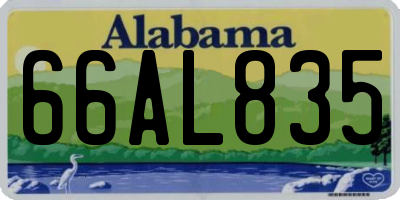 AL license plate 66AL835