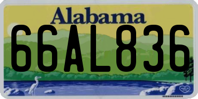 AL license plate 66AL836