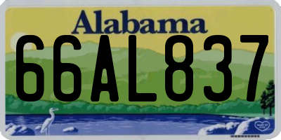 AL license plate 66AL837