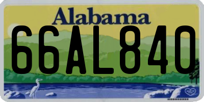 AL license plate 66AL840