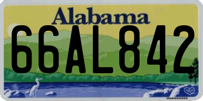 AL license plate 66AL842