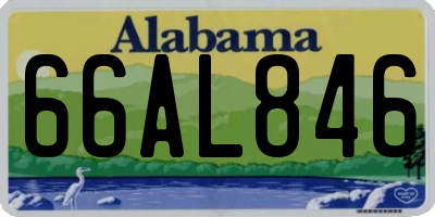 AL license plate 66AL846