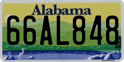 AL license plate 66AL848
