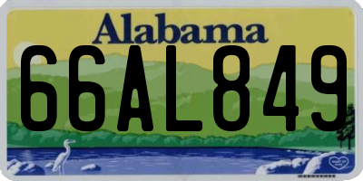 AL license plate 66AL849