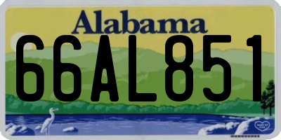 AL license plate 66AL851