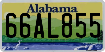 AL license plate 66AL855
