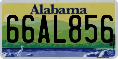 AL license plate 66AL856