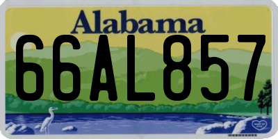AL license plate 66AL857