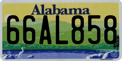 AL license plate 66AL858