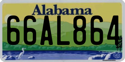 AL license plate 66AL864