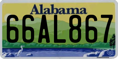 AL license plate 66AL867