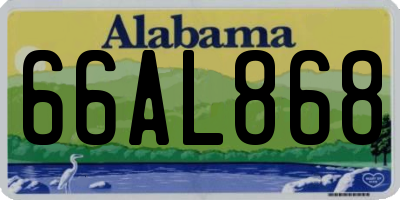 AL license plate 66AL868