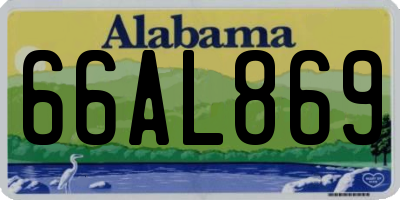 AL license plate 66AL869