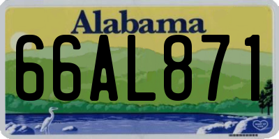 AL license plate 66AL871