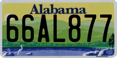 AL license plate 66AL877