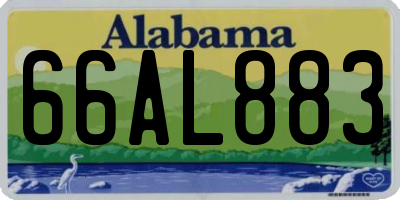 AL license plate 66AL883