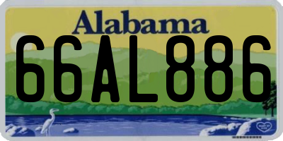 AL license plate 66AL886