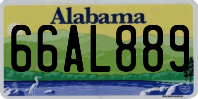 AL license plate 66AL889