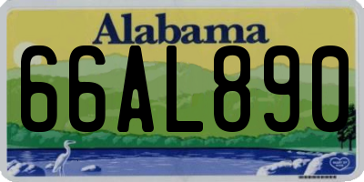AL license plate 66AL890