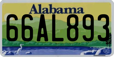 AL license plate 66AL893