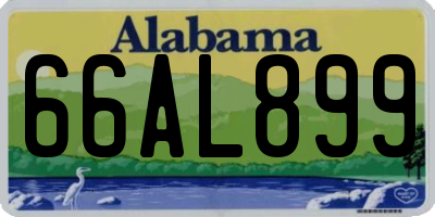 AL license plate 66AL899
