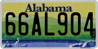 AL license plate 66AL904