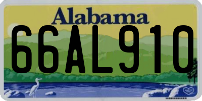 AL license plate 66AL910