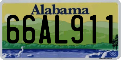 AL license plate 66AL911