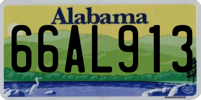 AL license plate 66AL913