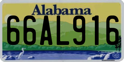 AL license plate 66AL916