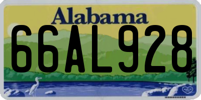 AL license plate 66AL928