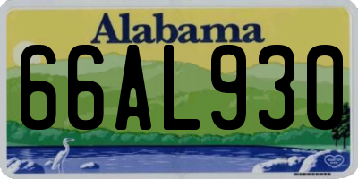 AL license plate 66AL930