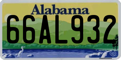 AL license plate 66AL932