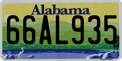 AL license plate 66AL935