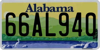 AL license plate 66AL940