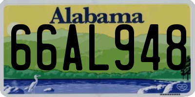 AL license plate 66AL948
